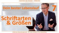 Dein bester Lebenslauf | Schriftarten & Größen