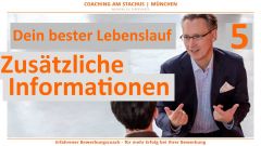 Dein bester Lebenslauf | Zusätzliche Informationen